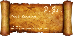 Pest Zsombor névjegykártya