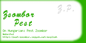 zsombor pest business card